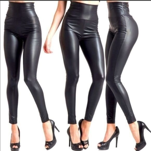 🙌RESTOCKED 🙌Leather Leggings High Waisted ! New in original packaging! - Picture 1 of 2